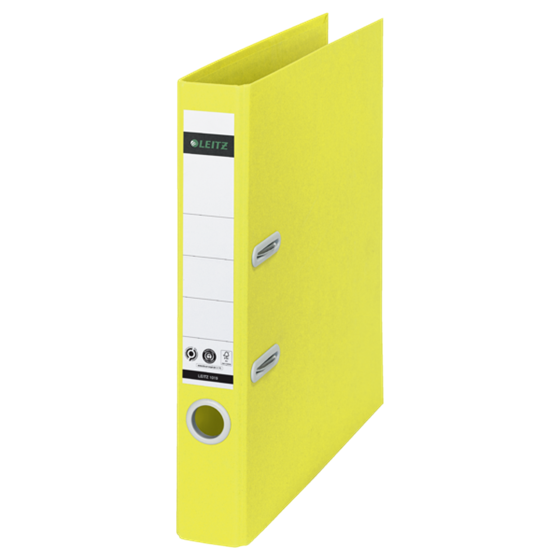 Archivador De Palanca 180° Leitz Recycle, Co2 Compensado Amarillo