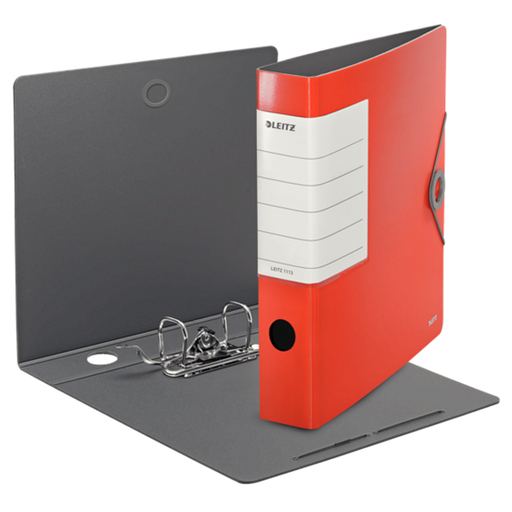Resistente Archivador De Palanca 180° De Leitz Rojo Claro PP A4 Lomo: 62 Mm.