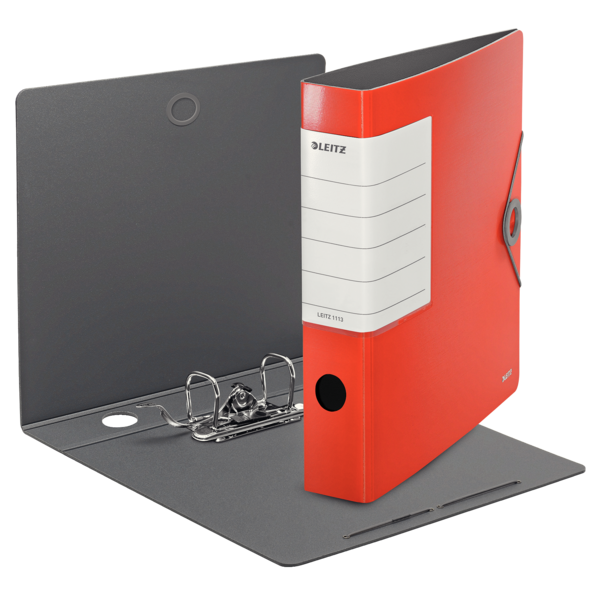 Resistente Archivador De Palanca 180° De Leitz Rojo Claro PP A4 Lomo: 62 Mm.