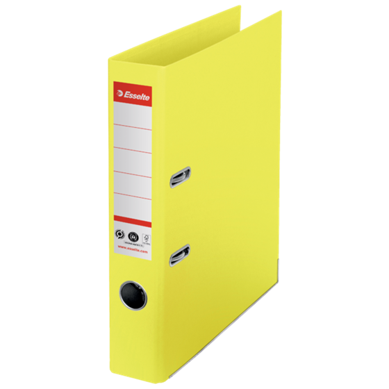 Archivador Esselte No.1, Co2 Compensado, Cartón 100% Reciclado Amarillo A4 Lomo: 50 Mm.