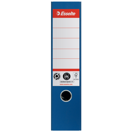 Archivador Esselte No.1, Co2 Compensado, Cartón 100% Reciclado Azul A4 Lomo: 75 Mm.