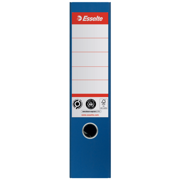 Archivador Esselte No.1, Co2 Compensado, Cartón 100% Reciclado Azul A4 Lomo: 75 Mm.