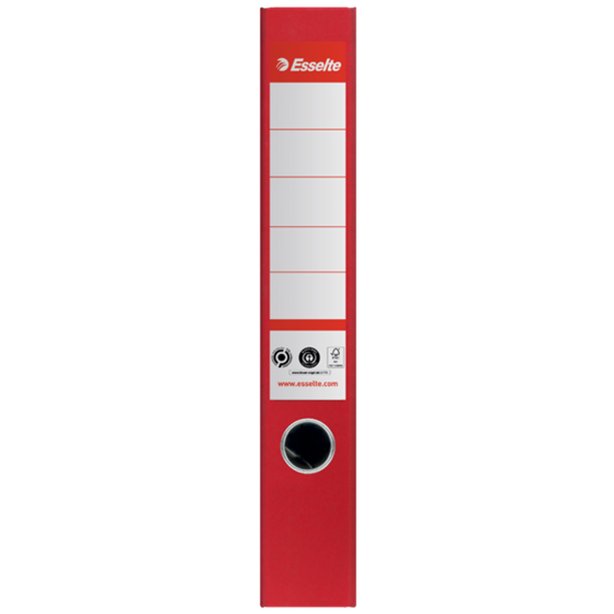 Archivador Esselte No.1, Co2 Compensado, Cartón 100% Reciclado Rojo A4 Lomo: 50 Mm.