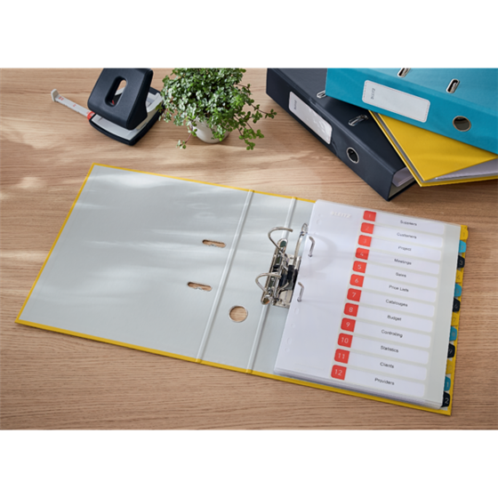 Archivador Leitz 180° Cosy Soft Touch Amarillo Cálido A4 Lomo: 80 Mm.