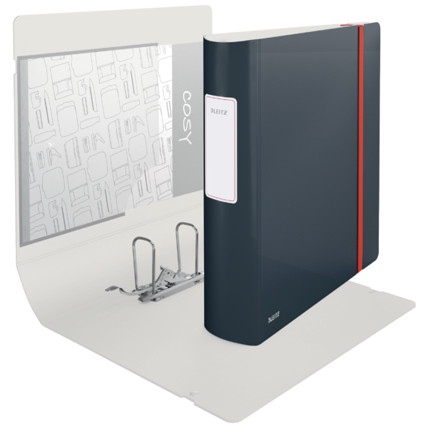 Archivador Leitz Active 180° Cosy Gris Terciopelo A4 Lomo: 82 Mm.