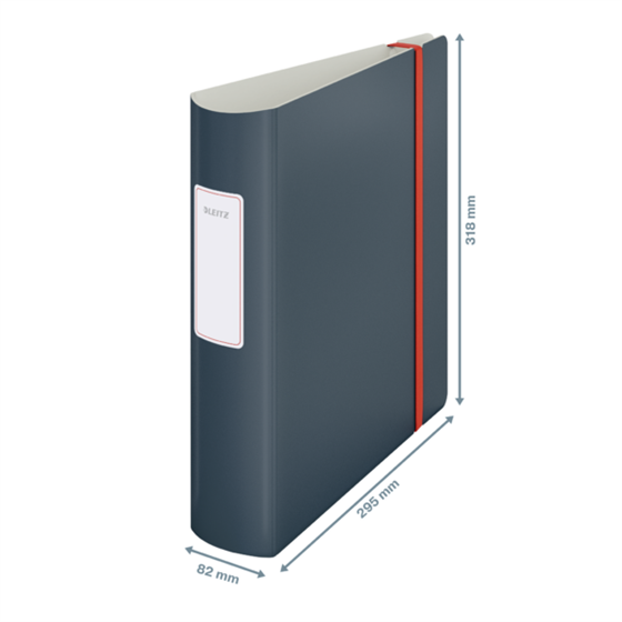 Archivador Leitz Active 180° Cosy Gris Terciopelo A4 Lomo: 82 Mm.