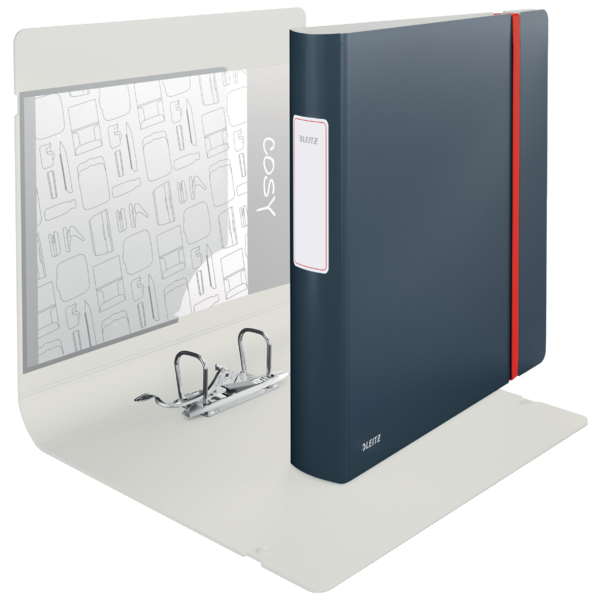 Archivador Leitz Active 180° Cosy Gris Terciopelo A4 Lomo: 65 Mm.