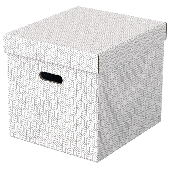 Caja De Almacenamiento Para El Hogar Esselte Cúbica, Paquete De 3 Blanco