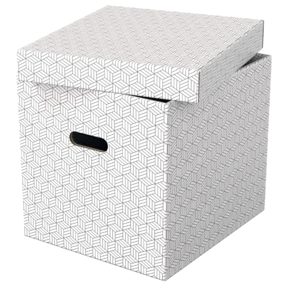 Caja De Almacenamiento Para El Hogar Esselte Cúbica, Paquete De 3 Blanco