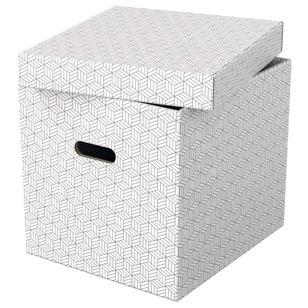 Caja De Almacenamiento Para El Hogar Esselte Cúbica, Paquete De 3 Blanco