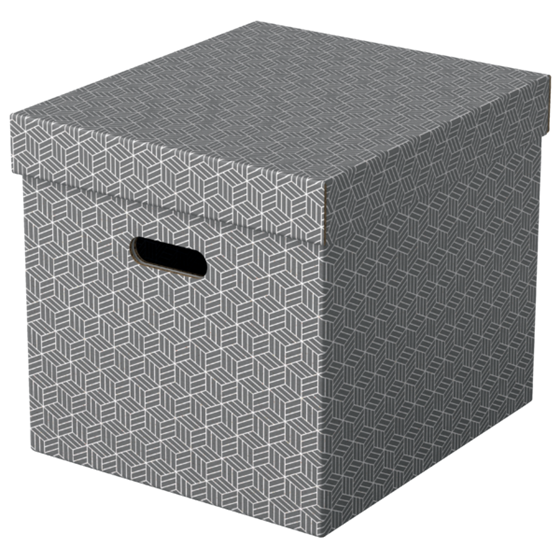 Caja De Almacenamiento Para El Hogar Esselte Cúbica, Paquete De 3 Gris