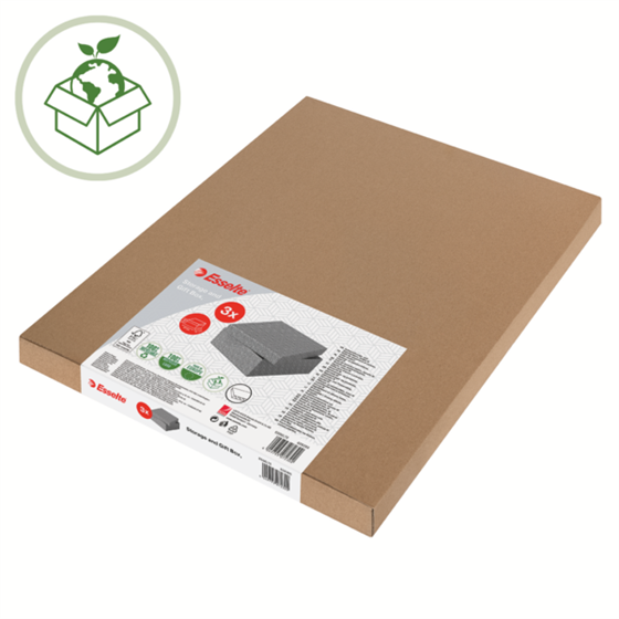 Caja De Almacenamiento Para El Hogar Esselte Cúbica, Paquete De 3 Gris