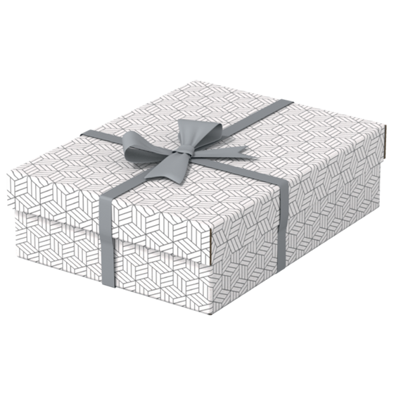 Caja De Almacenamiento Y Regalo Para El Hogar Esselte Mediana, Paquete De 3 Blanco