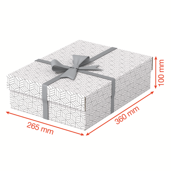 Caja De Almacenamiento Y Regalo Para El Hogar Esselte Mediana, Paquete De 3 Blanco