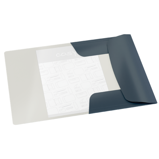 Carpeta 3 Solapas Soft Touch Leitz Cosy De Cartón Gris Terciopelo