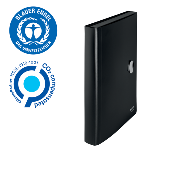Carpeta Acordeón Leitz Recycle, Co2 Compensado Negro A4
