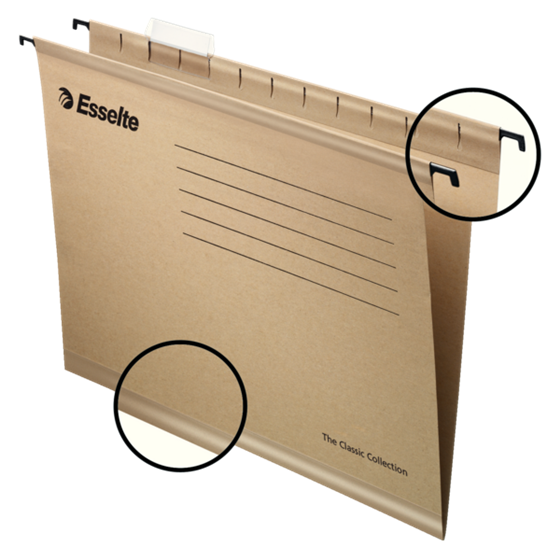 Carpeta Colgante Reforzada Esselte Classic Natural A4