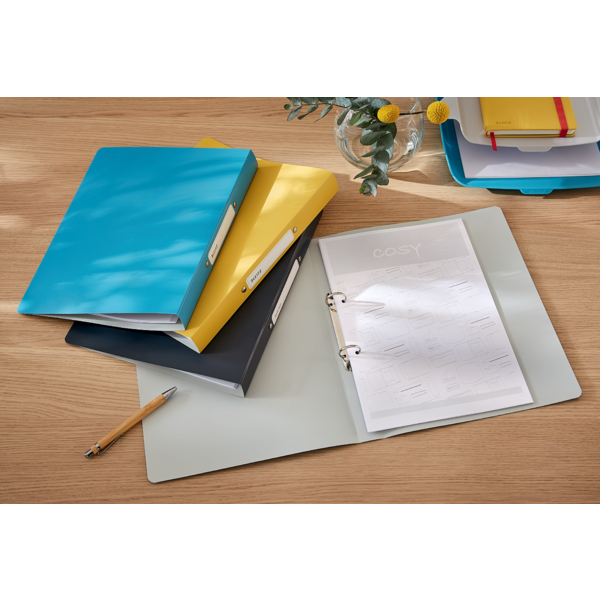 Carpeta De 2 Anillas Leitz Cosy Azul Calma 2 Anillas Redondas 25 Mm A4