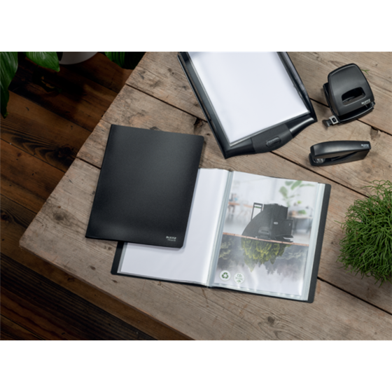 Carpeta De 20 Fundas Leitz Recycle, Co2 Compensado Negro