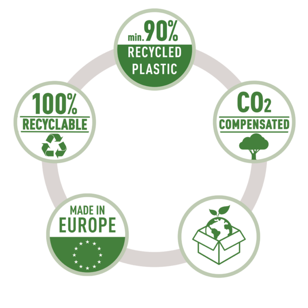 Carpeta De 20 Fundas Leitz Recycle, Co2 Compensado Rojo