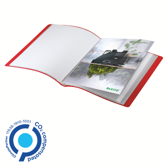 Carpeta De 20 Fundas Leitz Recycle, Co2 Compensado Rojo
