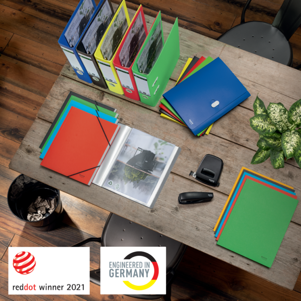 Carpeta De 20 Fundas Leitz Recycle, Co2 Compensado Rojo