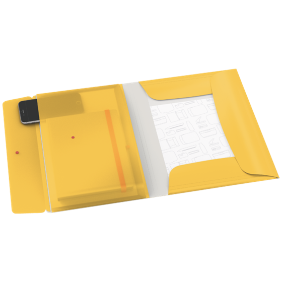 Carpeta De 3 Solapas Con Bolsillo Leitz Cosy Amarillo Cálido