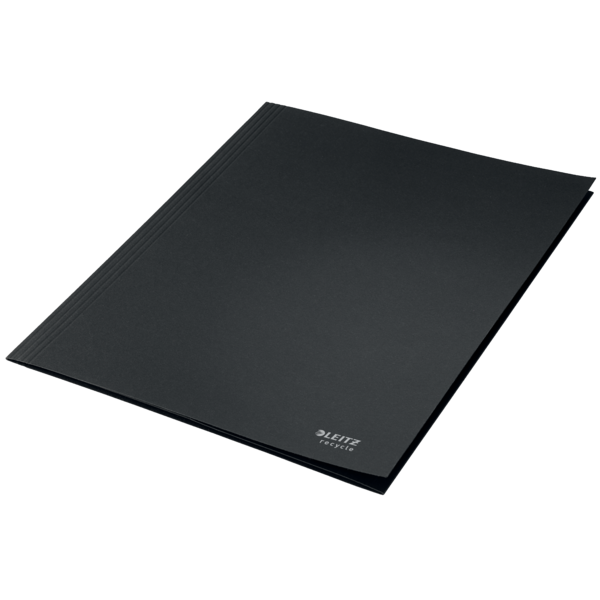 Carpeta De 3 Solapas De Cartón Leitz Recycle, Co2 Compensado Negro