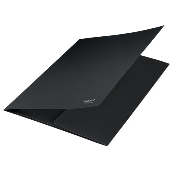 Carpeta De 3 Solapas De Cartón Leitz Recycle, Co2 Compensado Negro