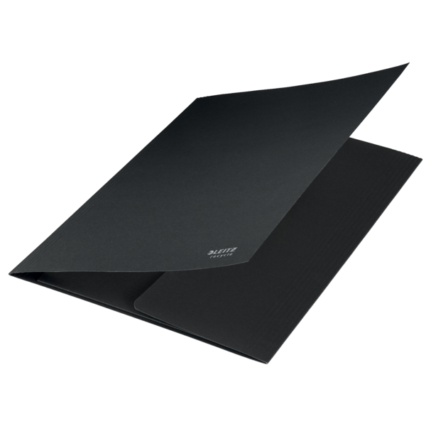 Carpeta De 3 Solapas De Cartón Leitz Recycle, Co2 Compensado Negro