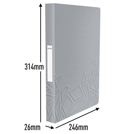 Carpeta De Anillas Urban Chic De Leitz Gris Oscuro 2 Anillas Redondas A4