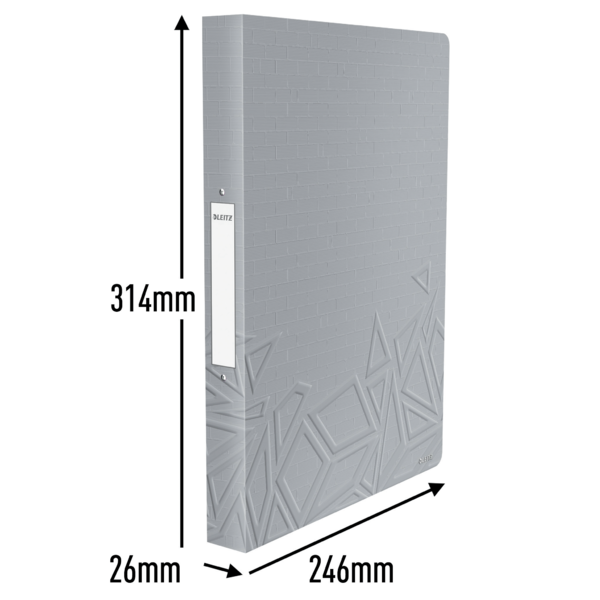 Carpeta De Anillas Urban Chic De Leitz Gris Oscuro 2 Anillas Redondas A4