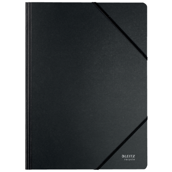 Carpeta De Cartón Con Gomas Leitz Recycle, Co2 Compensado Negro