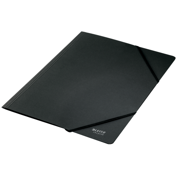 Carpeta De Cartón Con Gomas Leitz Recycle, Co2 Compensado Negro