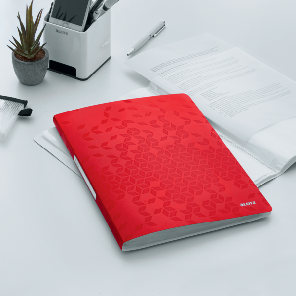 Carpeta De Fundas Wow De Leitz Rojo