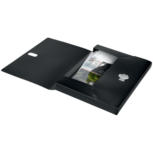 Carpeta De Proyectos Leitz Recycle, Co2 Compensado Negro A4