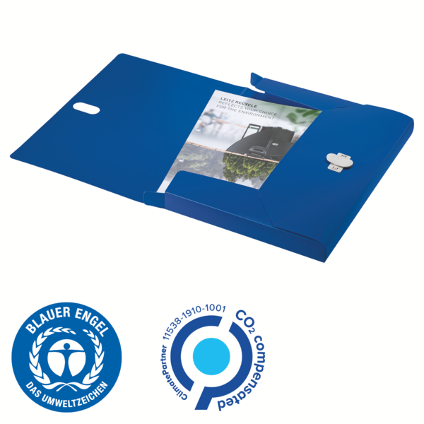 Carpeta De Proyectos Leitz Recycle, Co2 Compensado Azul A4