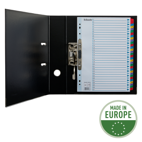 Índices Numéricos De Cartón Mylar Multicolor 1-31 A4