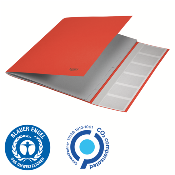Clasificador De Cartón Leitz Recycle, Co2 Compensado Rojo