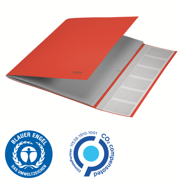 Clasificador De Cartón Leitz Recycle, Co2 Compensado Rojo