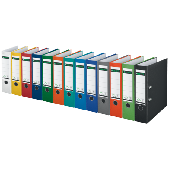 Archivador De Palanca Leitz 180° De Plástico, 90% Cartón Reciclado, 30% Plástico Reciclado Preconsumo Azul A4 Lomo: 80 Mm.