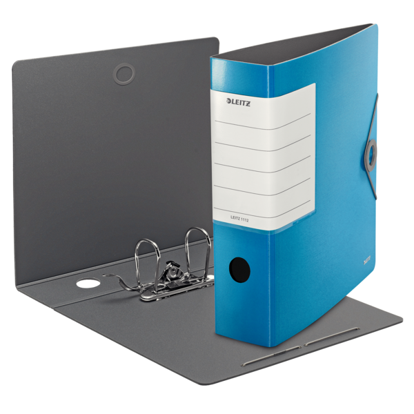 Archivador De Palanca 180° Solid De Leitz Azul Claro PP A4 Lomo: 82 Mm.