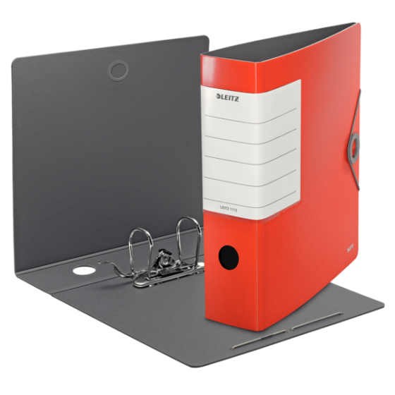 Archivador De Palanca 180° Solid De Leitz Rojo Claro PP A4 Lomo: 82 Mm.