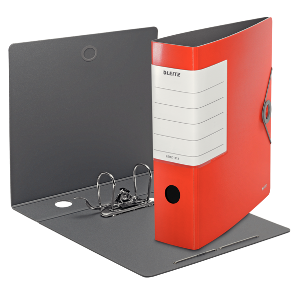 Archivador De Palanca 180° Solid De Leitz Rojo Claro PP A4 Lomo: 82 Mm.