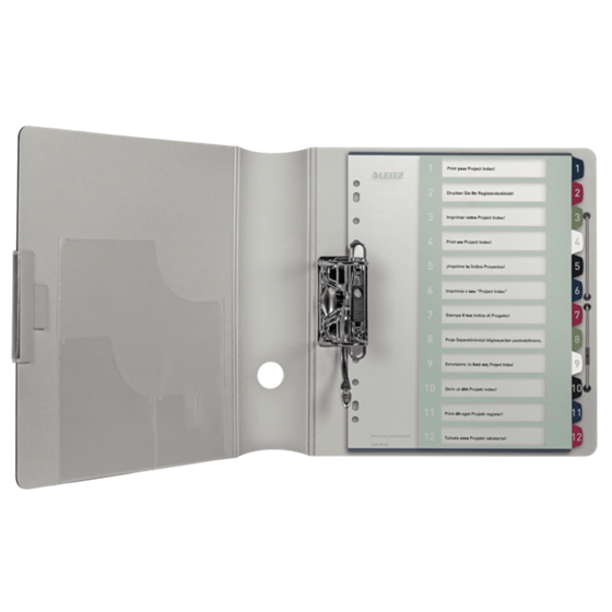 Índice Imprimible Style De Leitz, De PP, Extraancho  1-12 A4 Maxi