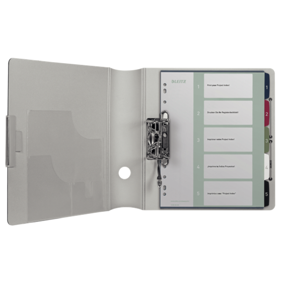 Índice Imprimible Style De Leitz, De PP, Extraancho  1-5 A4 Maxi