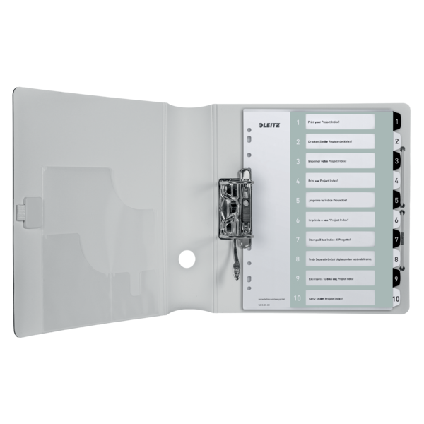 Índice Imprimible Wow De Leitz, De PP, Extra Ancho Multicolor 1-10 A4 Maxi