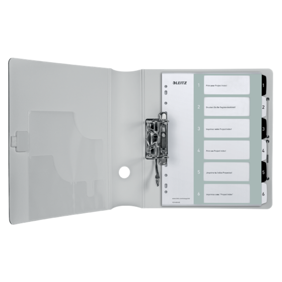 Índice Imprimible Wow De Leitz, De PP, Extra Ancho Multicolor 1-6 A4 Maxi