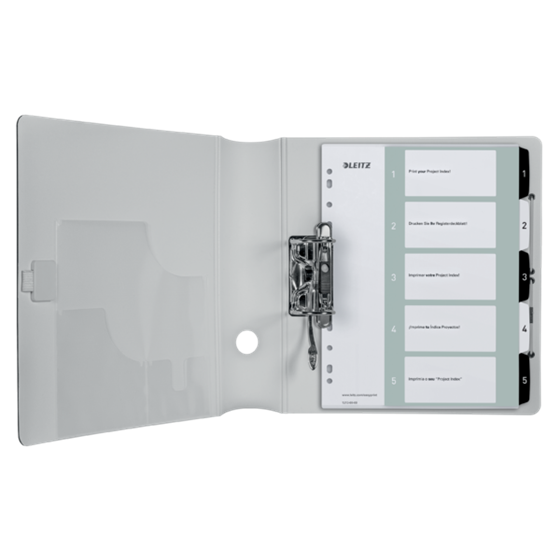 Índice Imprimible Wow De Leitz, De PP, Extra Ancho Multicolor 1-5 A4 Maxi