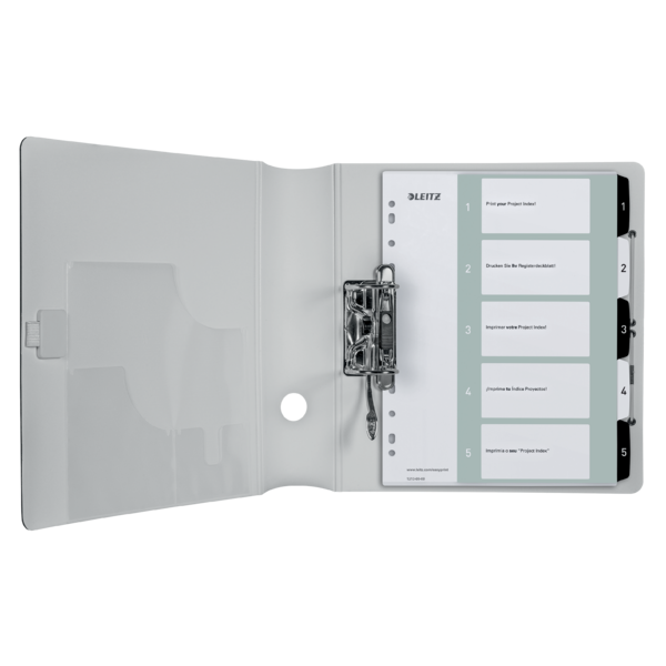 Índice Imprimible Wow De Leitz, De PP, Extra Ancho Multicolor 1-5 A4 Maxi